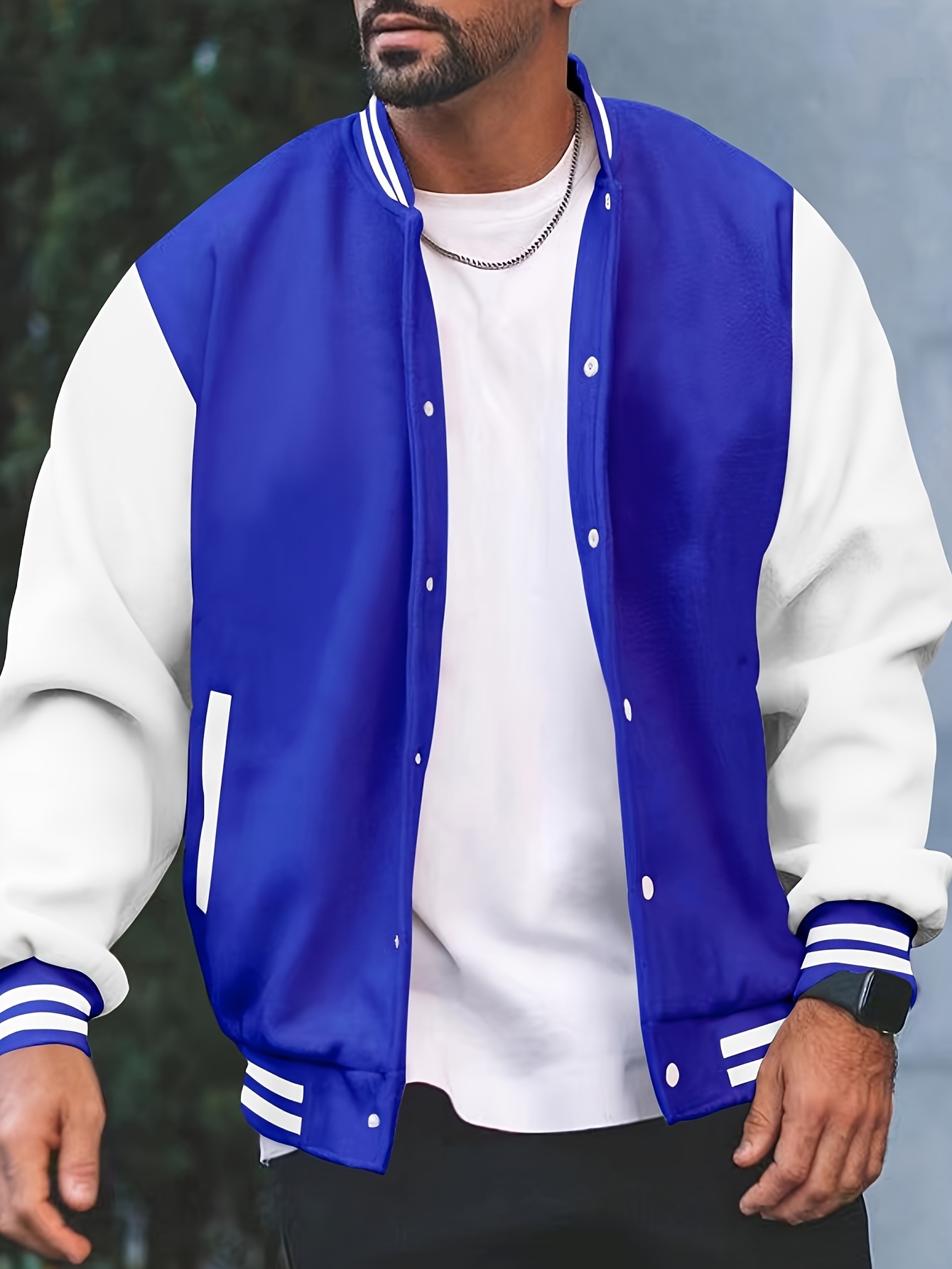 classic varsity jacket mens casual baseball jacket coat regular fit college hipster windbreaker for spring autumn details 7