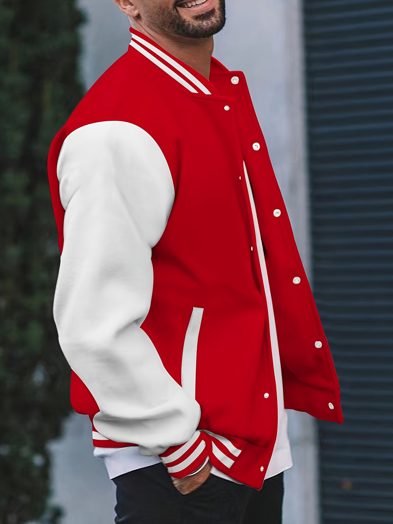 classic varsity jacket mens casual baseball jacket coat regular fit college hipster windbreaker for spring autumn details 10