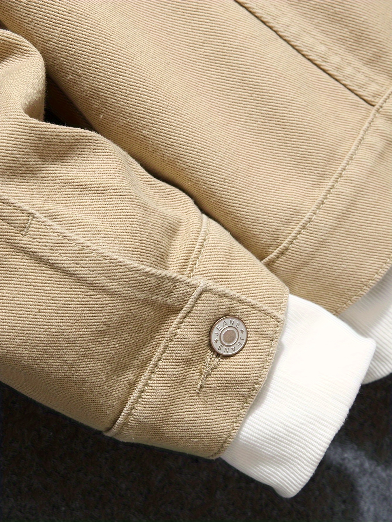 mens casual cotton denim jacket street style y2k ripped jacket details 8