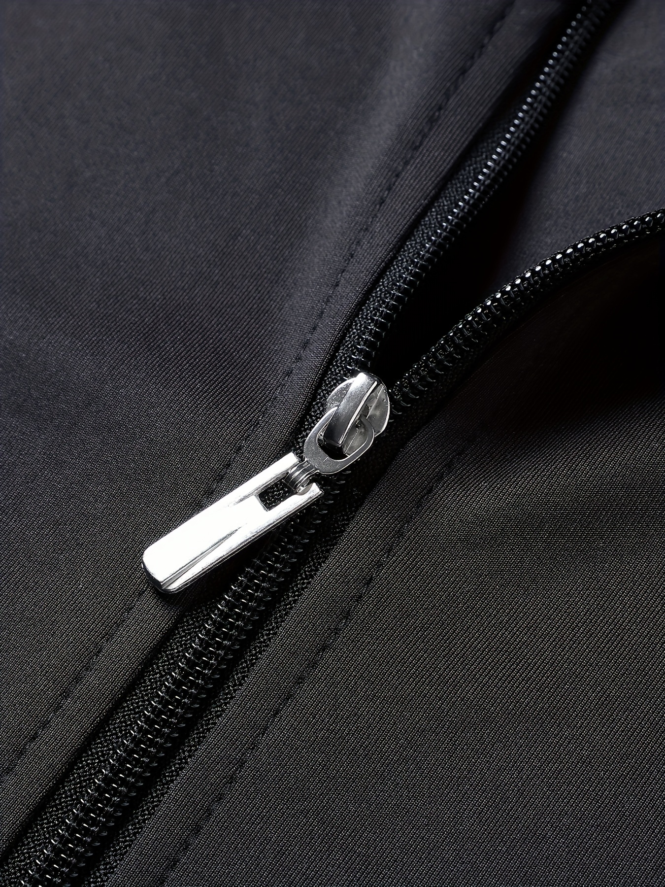 dragon pattern zip up windbreaker jacket mens casual stand collar stretch jacket coat details 7